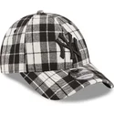 cepur-izliekta-melns-regulejams-9forty-plaid-no-new-york-yankees-mlb-no-new-era