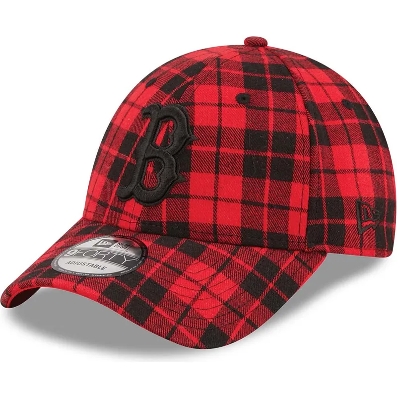 cepur-izliekta-sarkans-regulejams-9forty-plaid-no-boston-red-sox-mlb-no-new-era