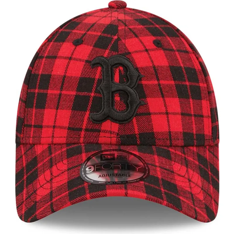 cepur-izliekta-sarkans-regulejams-9forty-plaid-no-boston-red-sox-mlb-no-new-era