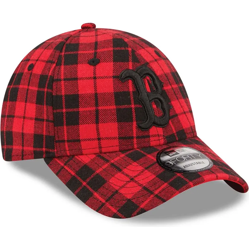 cepur-izliekta-sarkans-regulejams-9forty-plaid-no-boston-red-sox-mlb-no-new-era
