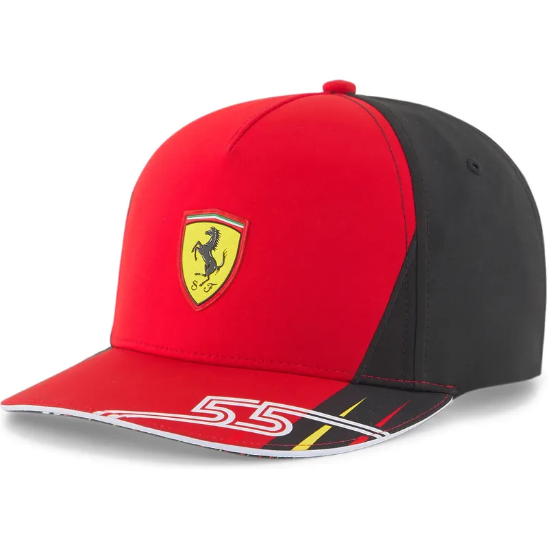 cepur-izliekta-sarkans-snapback-sf-carlos-sainz-no-ferrari-formula-1-no-puma