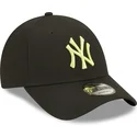 gorra-curva-negra-ajustable-con-logo-verde-9forty-league-essential-de-new-york-yankees-mlb-de-new-era