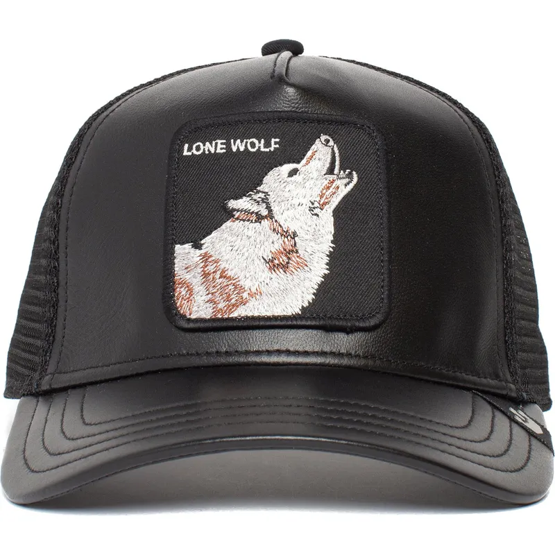cepur-izliekta-truckeris-melns-snapback-lone-wolf-pack-boss-the-farm-no-goorin-bros