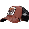 gorra-trucker-marron-y-negra-bufalo-buffalo-caulk-the-wagon-the-farm-de-goorin-bros
