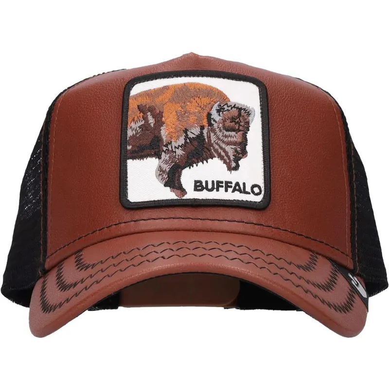 cepur-izliekta-truckeris-bruns-snapback-buffalo-caulk-the-wagon-the-farm-no-goorin-bros