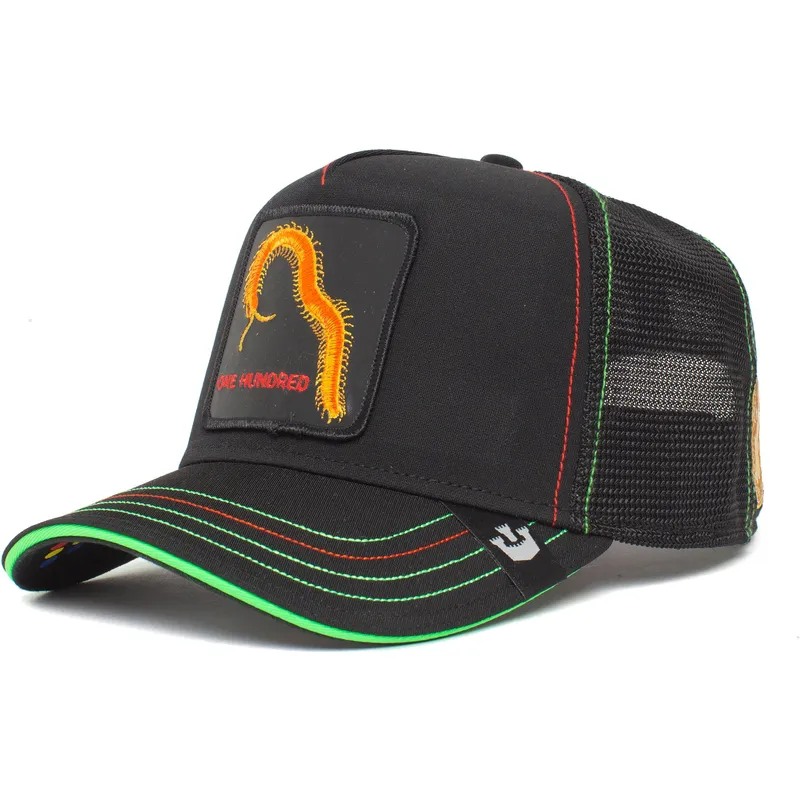 cepur-izliekta-truckeris-melns-snapback-one-hundred-bug-blaster-the-farm-no-goorin-bros