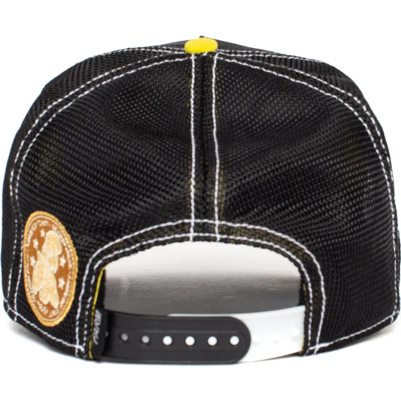 cepur-izliekta-truckeris-melns-snapback-big-mouth-puck-yeah-the-farm-no-goorin-bros