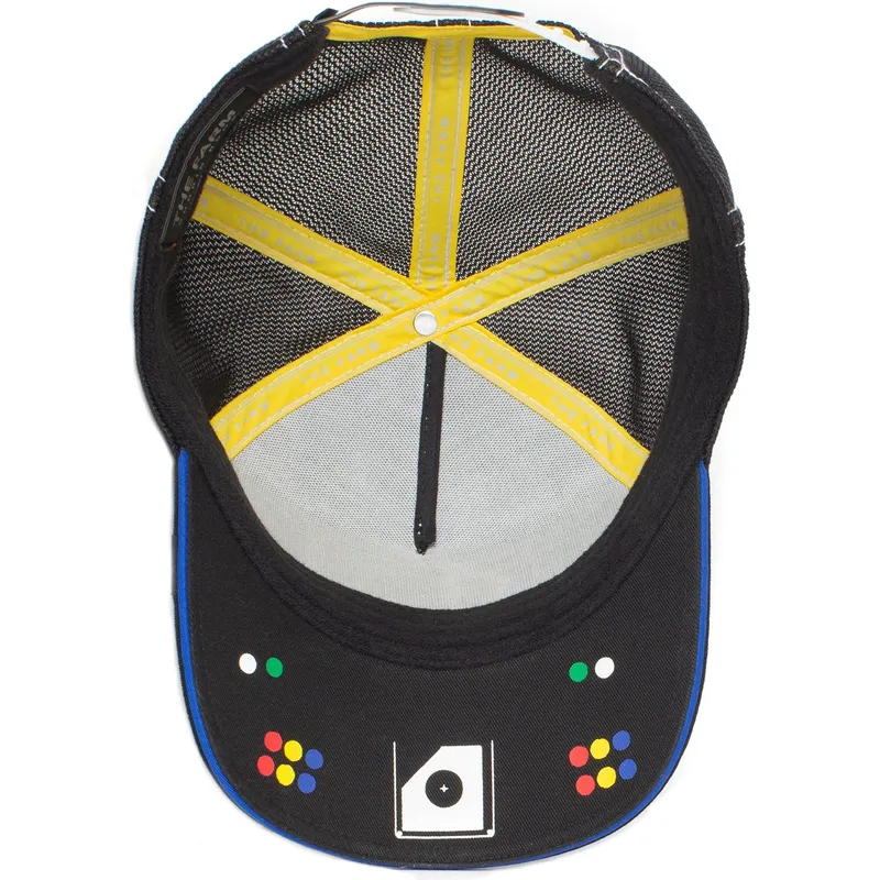 truckerkeps-svart-och-bla-groda-big-mouth-puck-yeah-the-farm-fran-goorin-bros