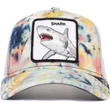 cepur-izliekta-truckeris-balts-snapback-shark-tie-dye-the-farm-no-goorin-bros