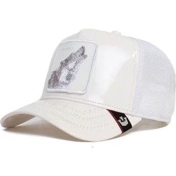 cepur-izliekta-truckeris-balts-snapback-lone-wolf-big-white-patent-leather-the-farm-no-goorin-bros