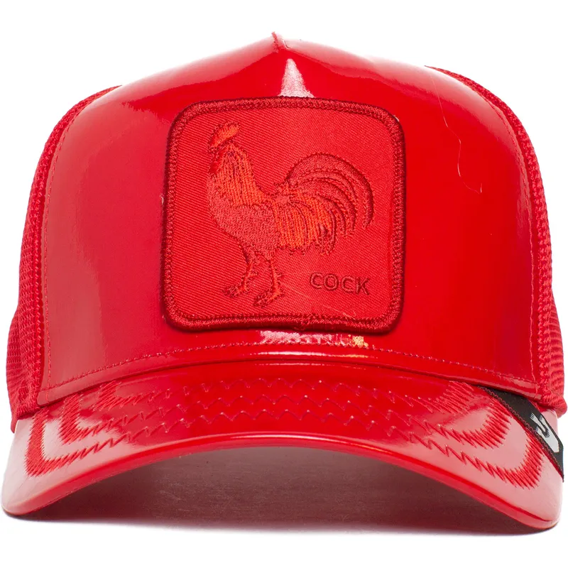 cepur-izliekta-truckeris-sarkans-snapback-cock-big-red-patent-leather-the-farm-no-goorin-bros