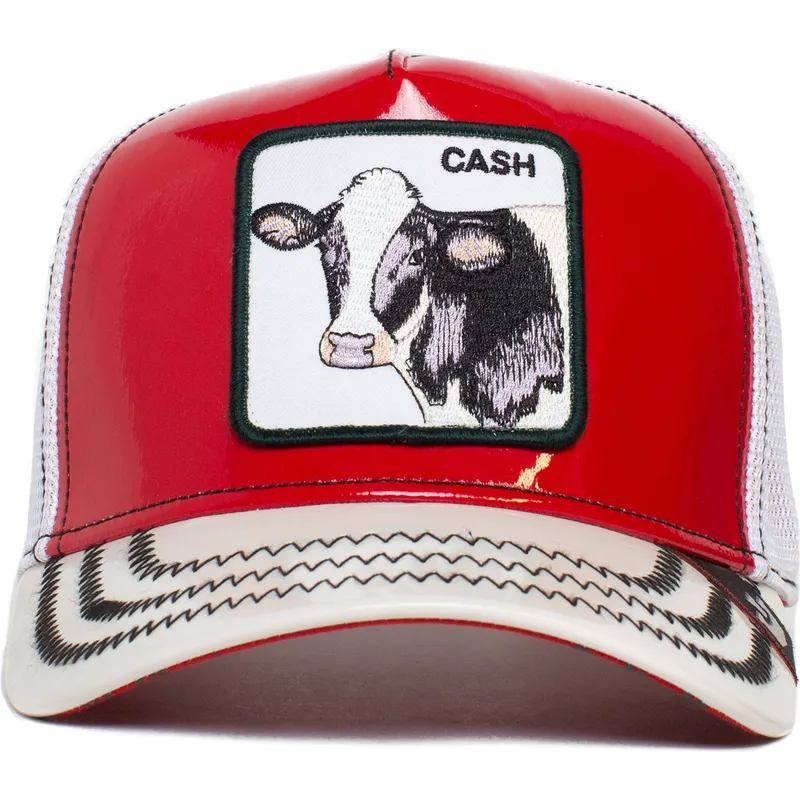 cepur-izliekta-truckeris-sarkans-snapback-cash-golden-calf-patent-leather-the-farm-no-goorin-bros