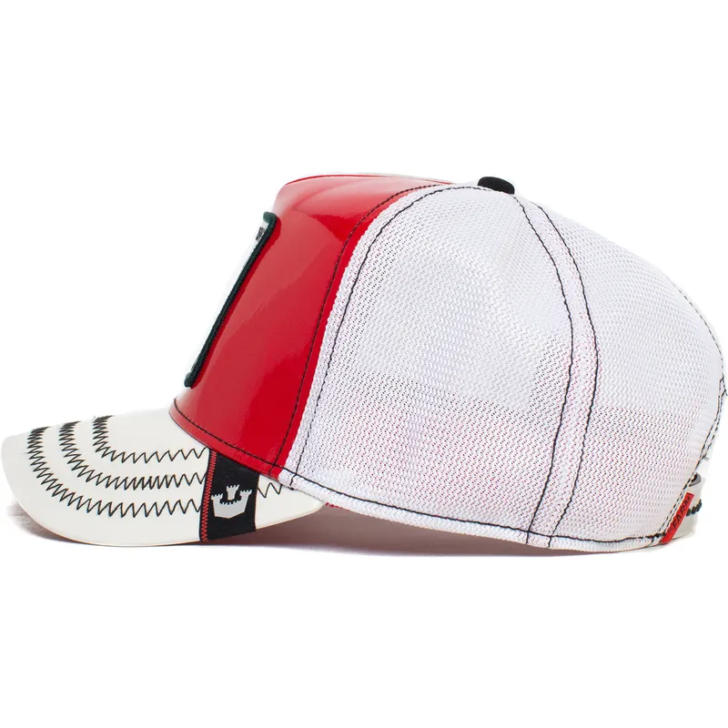 cepur-izliekta-truckeris-sarkans-snapback-cash-golden-calf-patent-leather-the-farm-no-goorin-bros