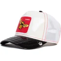 cepur-izliekta-truckeris-balts-snapback-the-red-queen-patent-leather-the-farm-no-goorin-bros