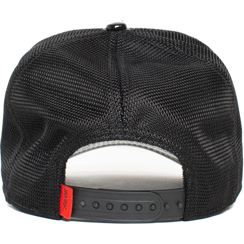cepur-izliekta-truckeris-melns-snapback-black-sheep-big-black-patent-leather-the-farm-no-goorin-bros
