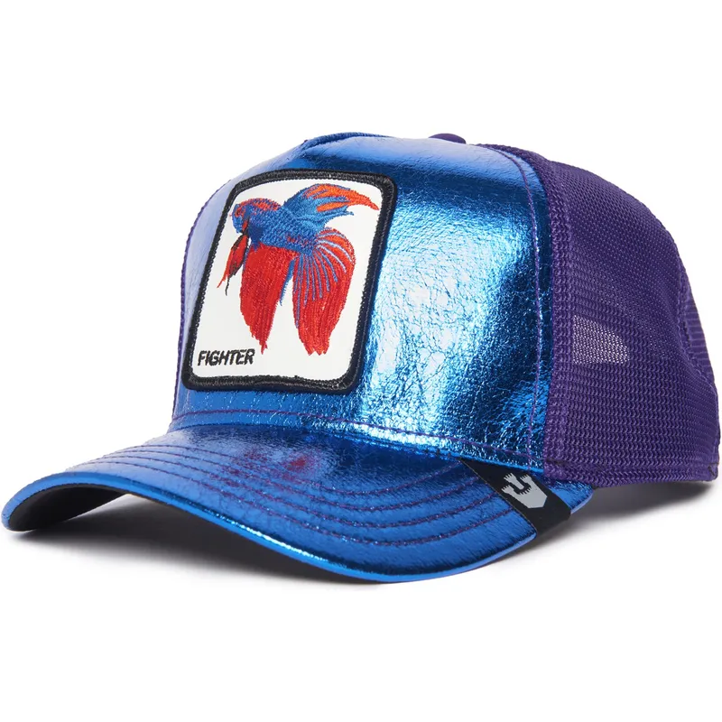 cepur-izliekta-truckeris-zils-snapback-no-siam-fighter-blue-light-metallic-the-farm-no-goorin-bros
