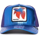 cepur-izliekta-truckeris-zils-snapback-no-siam-fighter-blue-light-metallic-the-farm-no-goorin-bros