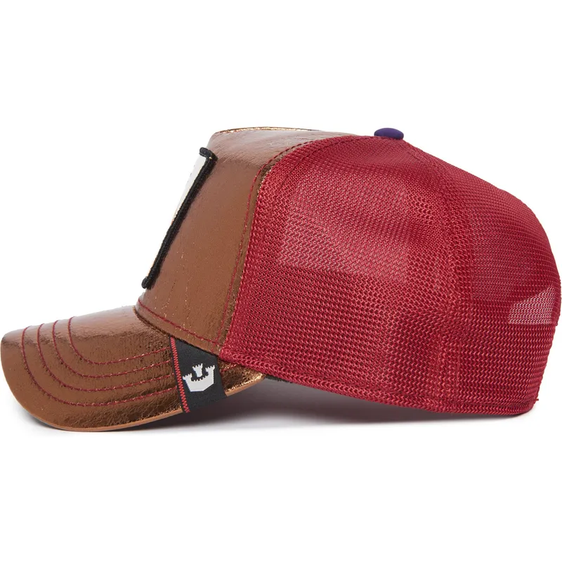 cepur-izliekta-truckeris-oranzs-snapback-spotlight-metallic-the-farm-no-goorin-bros