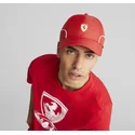 rote-verstellbare-curved-cap-sptwr-race-b-von-ferrari-formel-1-von-puma