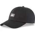 schwarze-verstellbare-essentials-iii-kappe-mit-gebogenem-schirm-von-puma