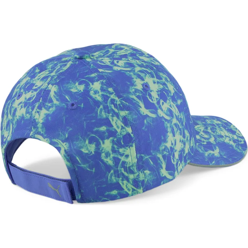 cepur-izliekta-zils-regulejams-running-cap-iii-no-puma