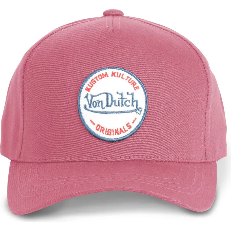 dunkelrote-gebogene-snapback-kappe-kustom-kulture-col-rasp-von-von-dutch