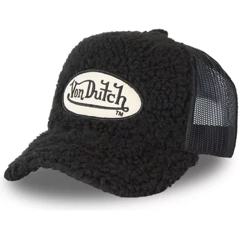 Von Dutch FUR1 Black Trucker Hat