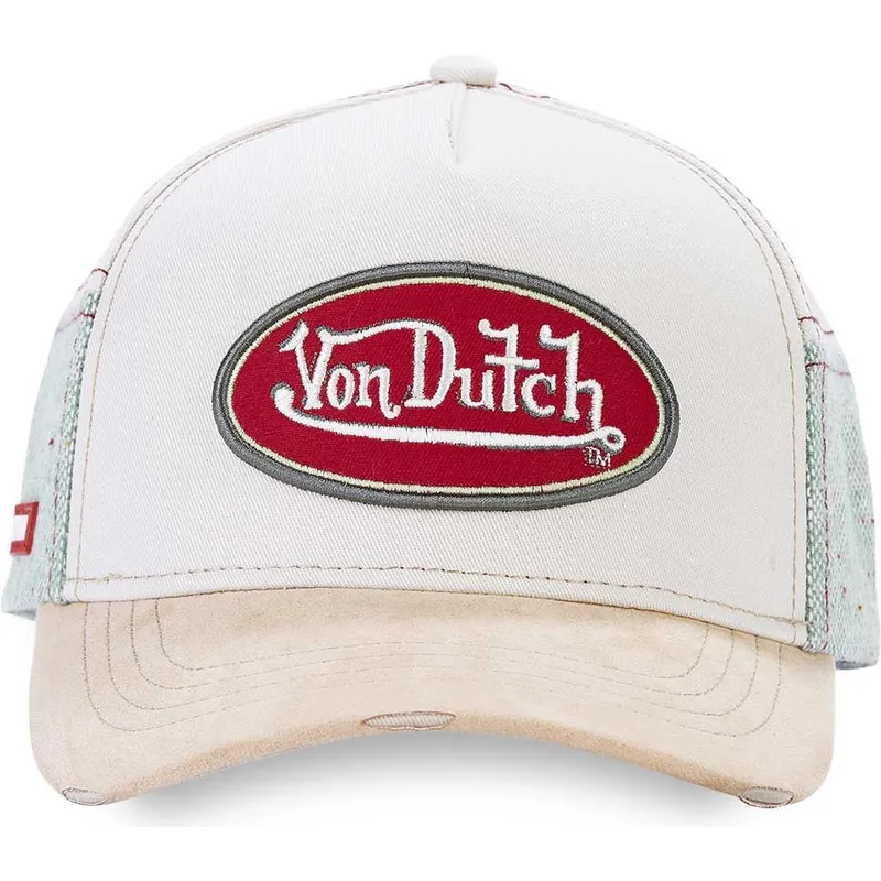 weisse-und-beige-gebogene-snapback-kappe-kys-von-von-dutch