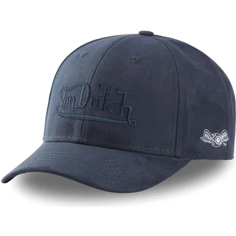 gebogene-marineblaue-snapback-kappe-suedine1-von-von-dutch
