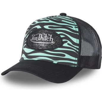 Von Dutch ZEBR T Blue and Black Trucker Hat