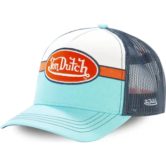 Casquette trucker bleue, blanche et orange APIL BLU Von Dutch