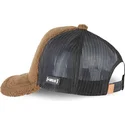 looney-tunes-capslab-coyote-fur1-coy1-braune-trucker-mutze-mit-schaffell