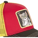 capslab-tom-to4-looney-tunes-rote-gelbe-und-schwarze-trucker-kappe