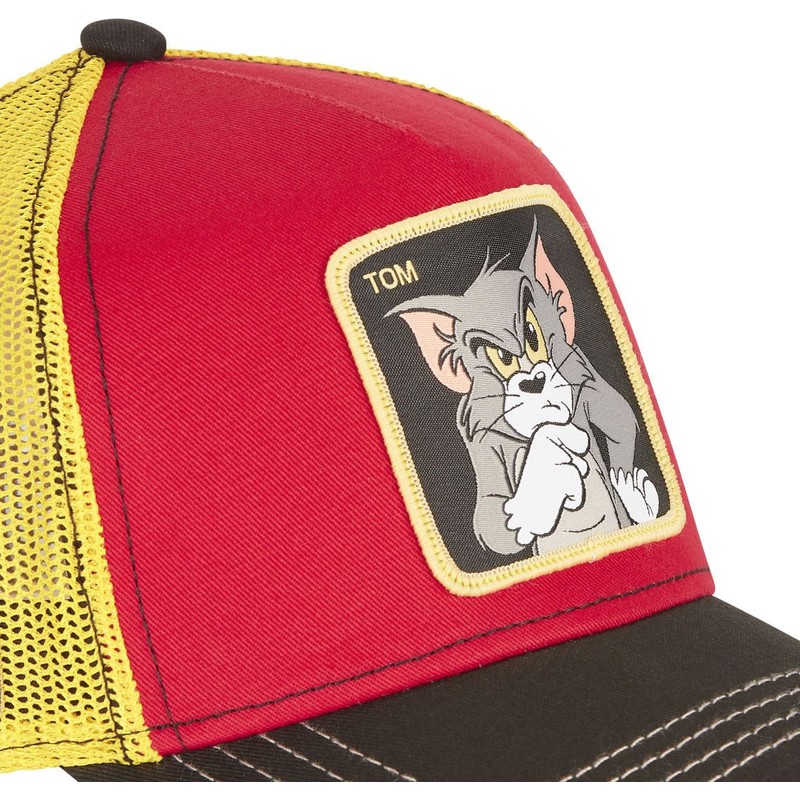 capslab-tom-to4-looney-tunes-red-yellow-and-black-trucker-hat