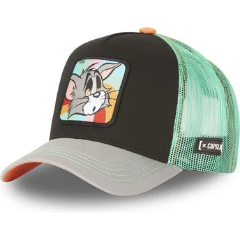 Capslab Tom TO6 Looney Tunes schwarze, grüne und graue Trucker-Kappe