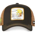 schwarze-und-braune-trucker-kappe-speedy-gonzales-spe3-looney-tunes-von-capslab