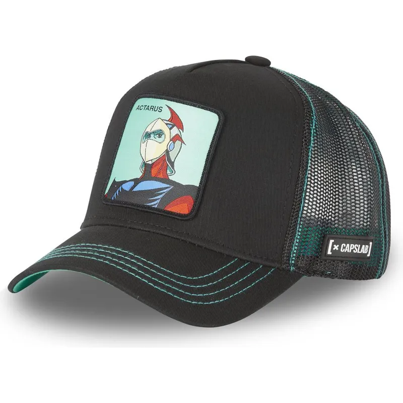 cepur-izliekta-truckeris-melns-snapback-cas-act1-daisuke-duke-fleed-robots-grendizer-no-capslab
