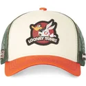 gorra-trucker-beige-grun-und-orange-bugs-bunny-und-daffy-duck-lo2-looney-tunes-von-capslab