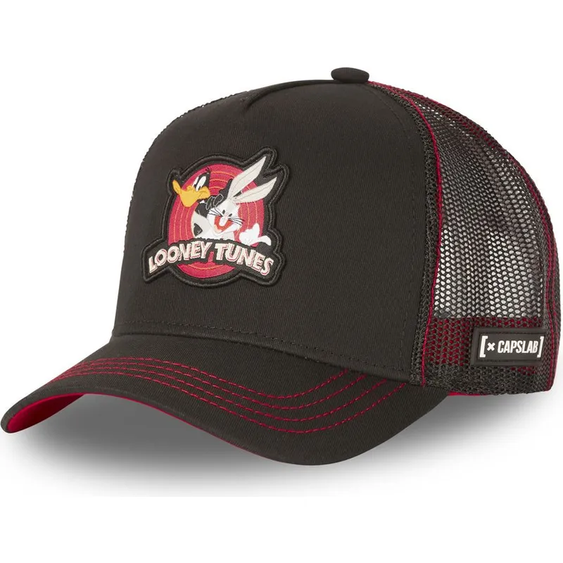 cepur-izliekta-truckeris-melns-snapback-lo1-bakss-bannijs-un-dafijs-daks-looney-tunes-no-capslab