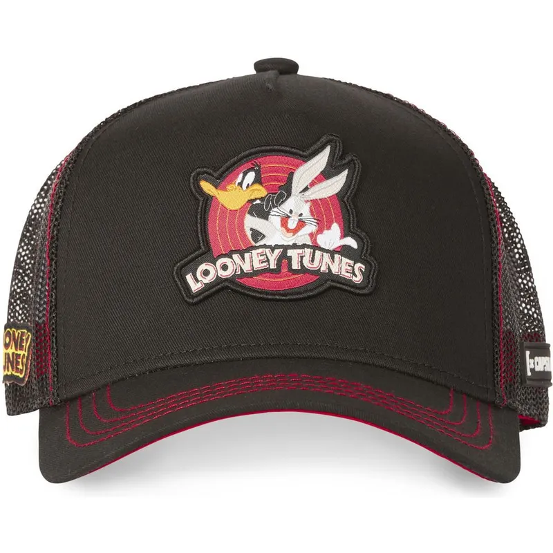 cepur-izliekta-truckeris-melns-snapback-lo1-bakss-bannijs-un-dafijs-daks-looney-tunes-no-capslab