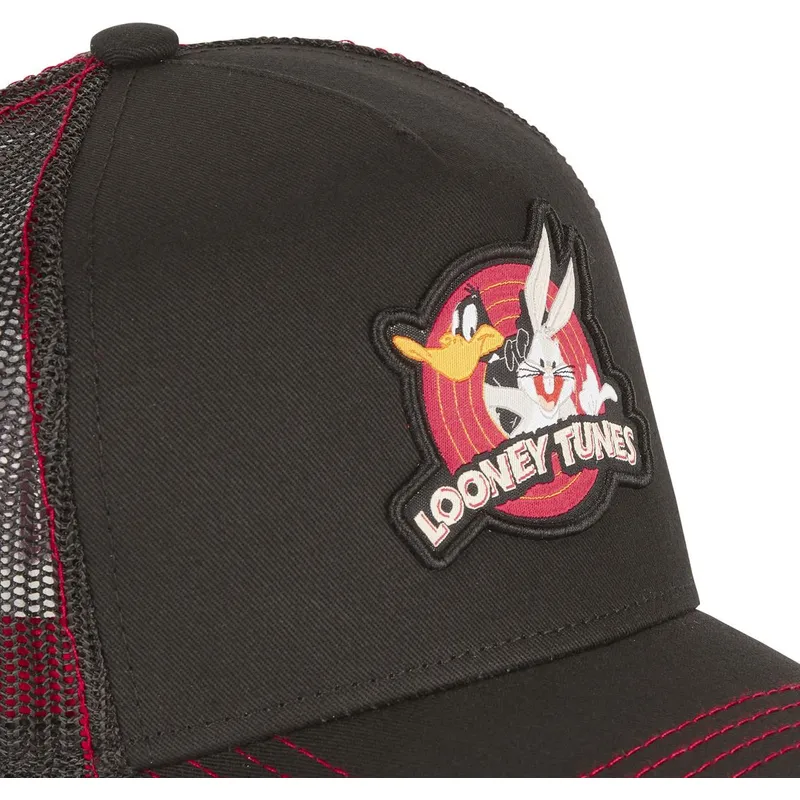 cepur-izliekta-truckeris-melns-snapback-lo1-bakss-bannijs-un-dafijs-daks-looney-tunes-no-capslab