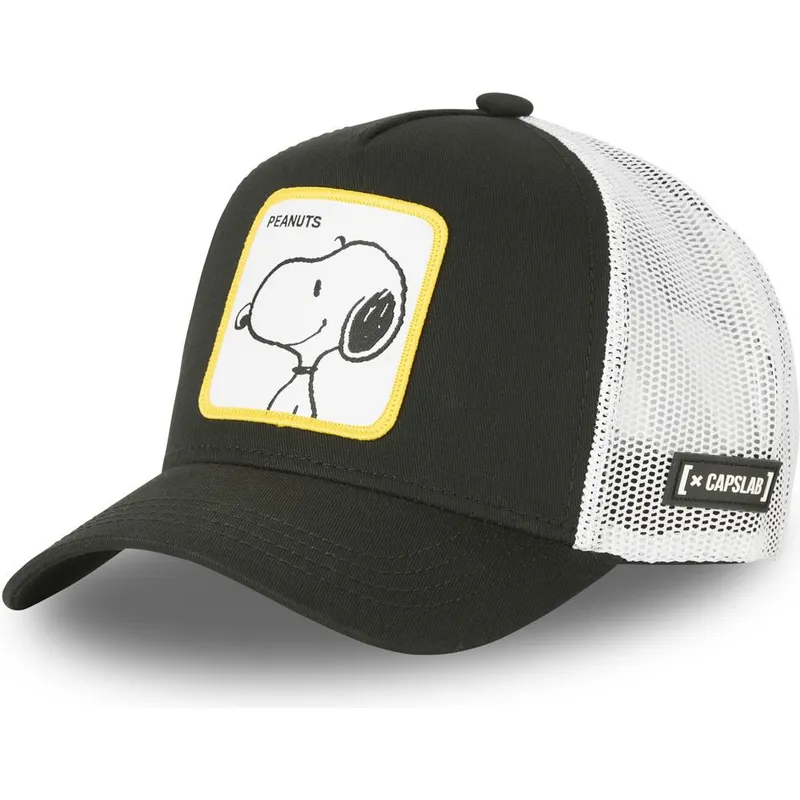 cepur-izliekta-truckeris-melns-snapback-do2-snoopy-zemesrieksti-no-capslab