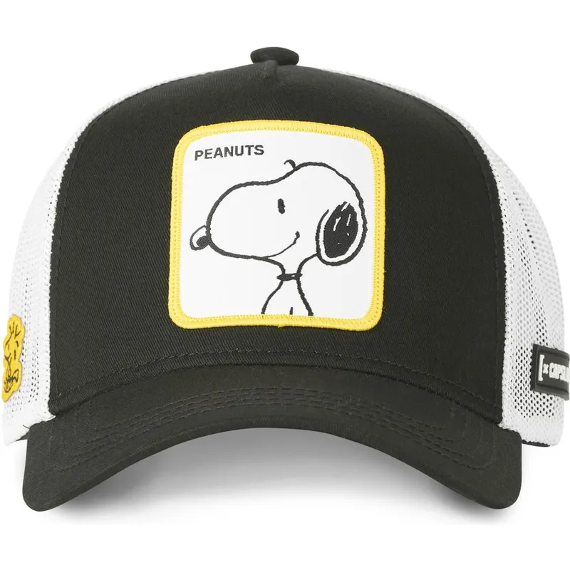 cepur-izliekta-truckeris-melns-snapback-do2-snoopy-zemesrieksti-no-capslab