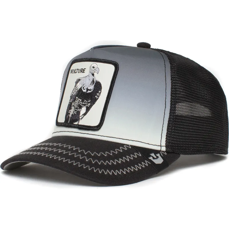 cepur-izliekta-truckeris-melns-snapback-vulture-back-off-buzzard-the-farm-no-goorin-bros