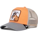 czapka-trucker-pomaranczowo-szara-koza-the-goat-the-farm-od-goorin-bros