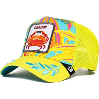 gorra-trucker-amarilla-cangrejo-crabby-totally-clawsome-the-farm-de-goorin-bros