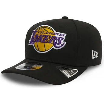 Gorra curva negra snapback 9FIFTY Stretch Snap de Los Angeles Lakers NBA de New Era