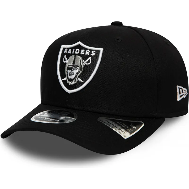 cepur-izliekta-melns-snapback-9fifty-team-stretch-snap-no-las-vegas-raiders-nfl-no-new-era