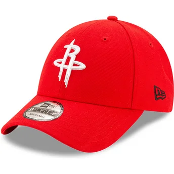 Gorra curva roja ajustable 9FORTY The League de Houston Rockets NBA de New Era