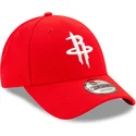 rote-verstellbare-curved-cap-9forty-the-league-der-houston-rockets-nba-von-new-era
